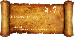 Miskov Tilda névjegykártya
